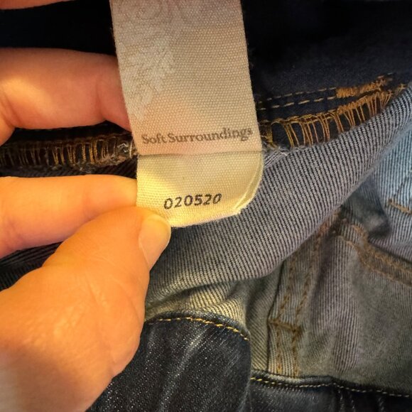 Soft Surroundings Jeans Womens Blue Flex Waist Modal Blend Stretch Denim Size 6 - Picture 6 of 10